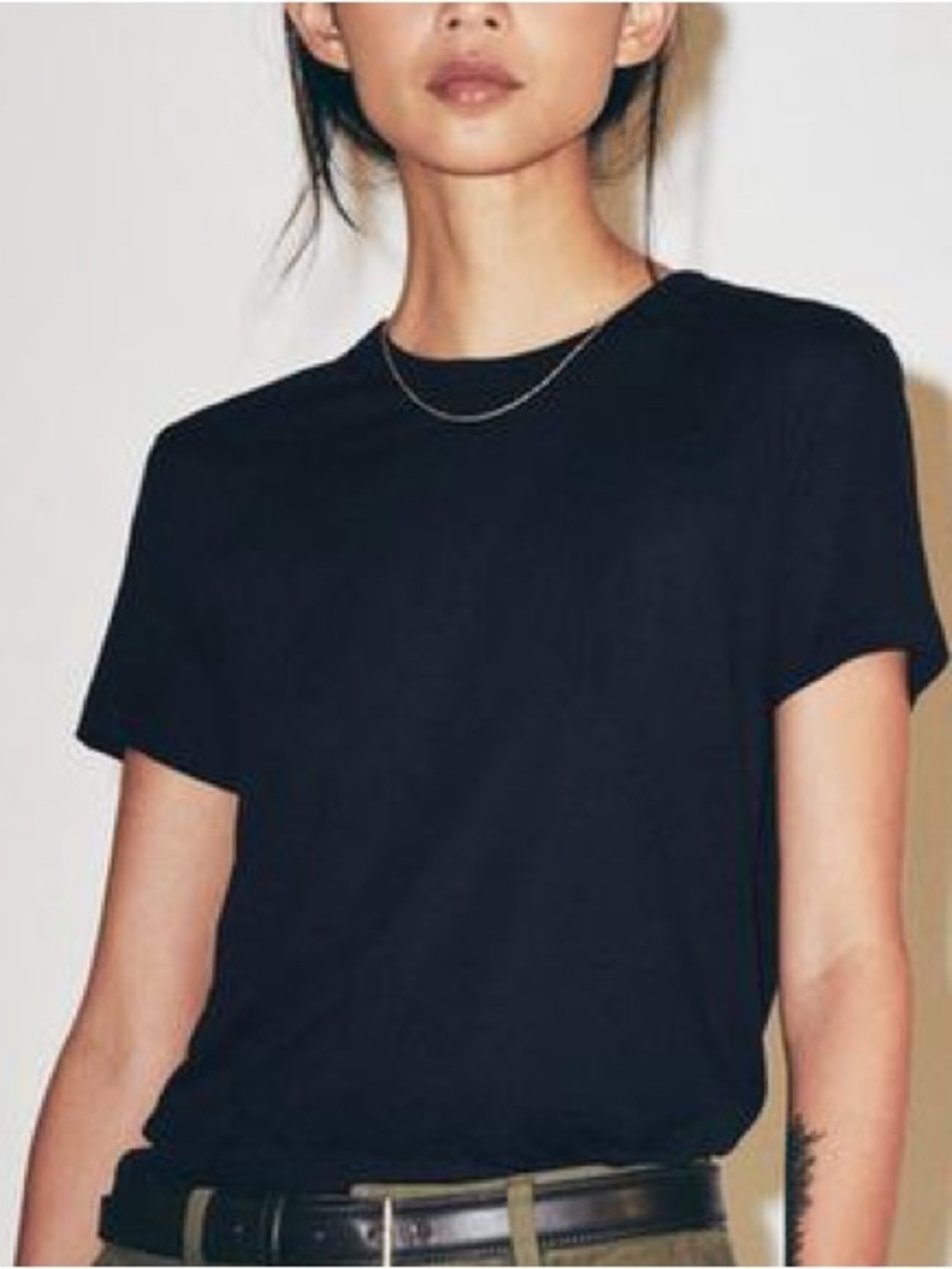 Zara Black Short Sleeve Crew Tee